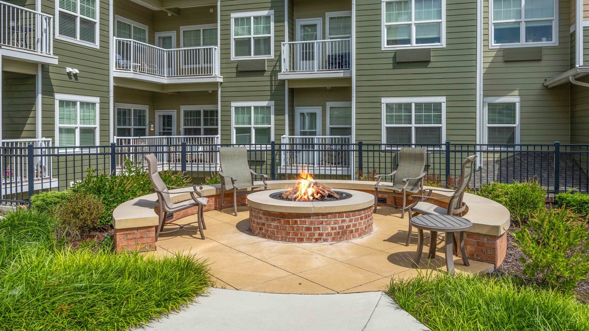 The outdoor patio at Hessler Heights