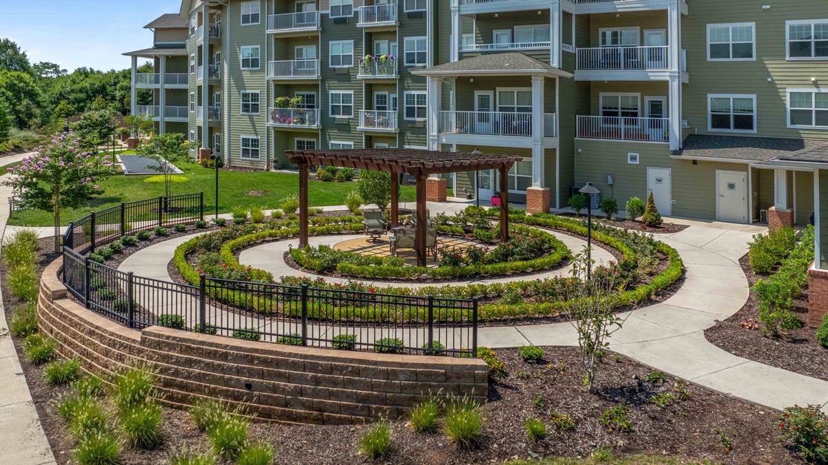 The outdoor patio at Hessler Heights